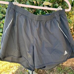 Black adidas running shorts